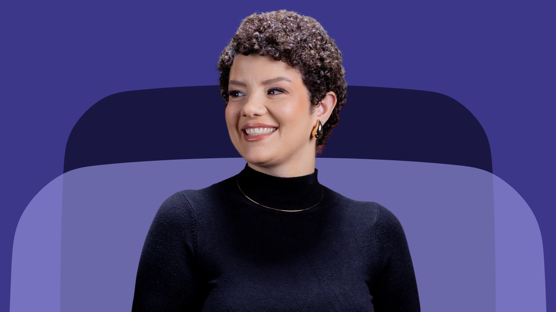 Foto da enfermeira sorrindo.